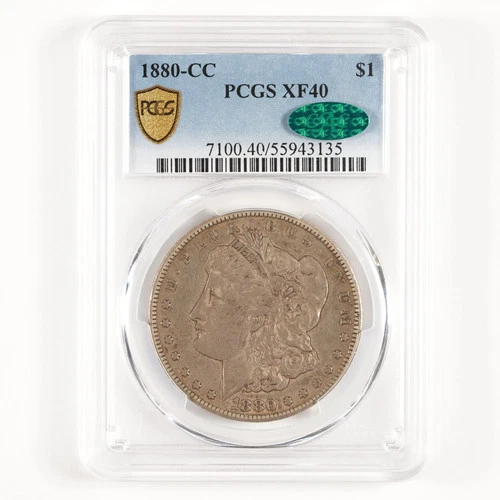 1880-CC Morgan Dollar $1 XF40 PCGS CAC Key Date Carson City 31309