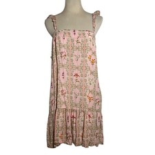 Agua Bendita x Target Mini Dress Womens XL Pink Floral Toile Ruffle Pockets