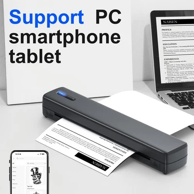 Soporte A4 A5 Impresora Portátil Inalámbrica Sin Tinta Impresora Térmica Bluetoothe Negro Foto 1 de 4
