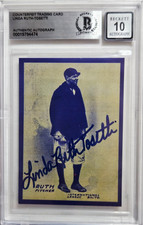 Linda Ruth Signed 1914 Babe Ruth Reprint Rookie Card Autograph /200 BAS 10 Auto