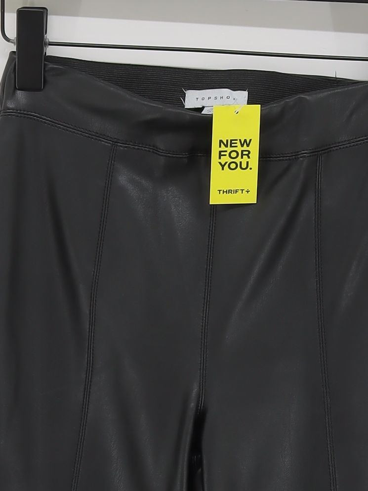 ALTRA Topshop Leggings Donna UK 8 Nero Poliestere con Elastan Altri Interi Lunghezza