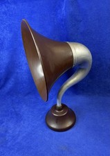 Altoparlante vintage C2 BTH corno bachelite marrone British Thomson Houston 