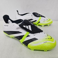 Adidas Predator League FT FG/MG Soccer Cleats JI1111 White Yellow Men Size 8