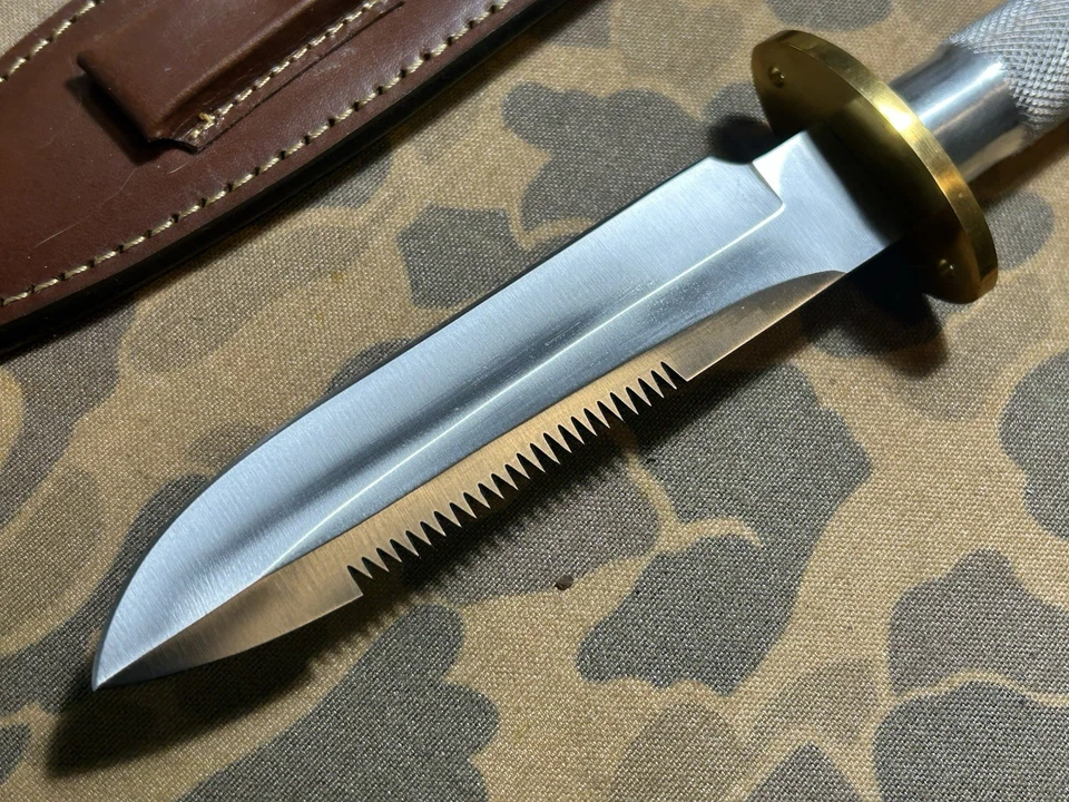Cuchillo de supervivencia de combate Randall modelo 18 clon de colección con funda de cuero excelente estado Foto 4 de 4
