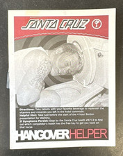 NOS Santa Cruz Snowboards Skateboards Hangover Helper Tablets Tradeshow Invitati