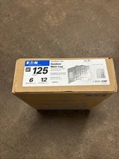 Eaton Cutler Hammer BR612L125RP 1P 6 Space 125 Amp Main Lug BR Loadcenter.