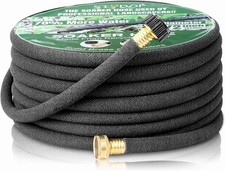 STYDDI Soaker Hose, 1/2" x 100 FT Round Rubber Garden Soaker Hose, Heavy Duty Wa