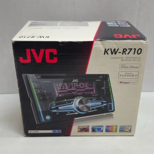 JVC Double Din Bluetooth USB CD iPod Connection Aux Input AM FM Radio Car Stereo