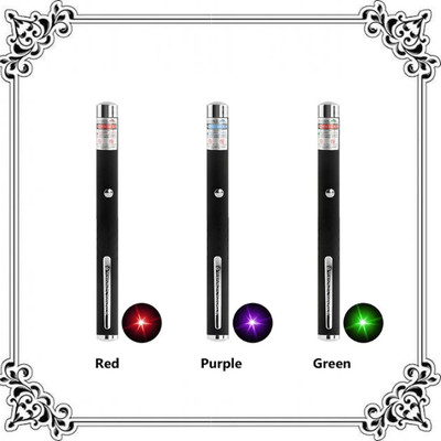 Red laser pointer, visible dot up to 1000 m, 1 mW, Class 2, safe