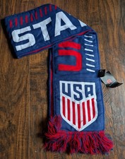 Ruffneck Scarves USMNT Knit Scarf USA Vs Wales 2022 Soccer Match, NEW 