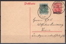 Saar Germania 32 K Kopfstehender Aufdruck Ganzsache P1 I portogerecht signiert