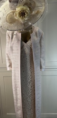 Ispirato UK 16/18 rosa Kleid Mantel Hochzeit Mutter Braut Bräutigam Taufe Outfit