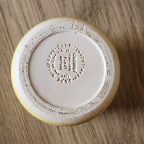 La Fermiere Cermer Terra Cotta Yogurt Pots Lot Of 3 Glazed Ceramic Yellow Blue - Picture 3 of 12