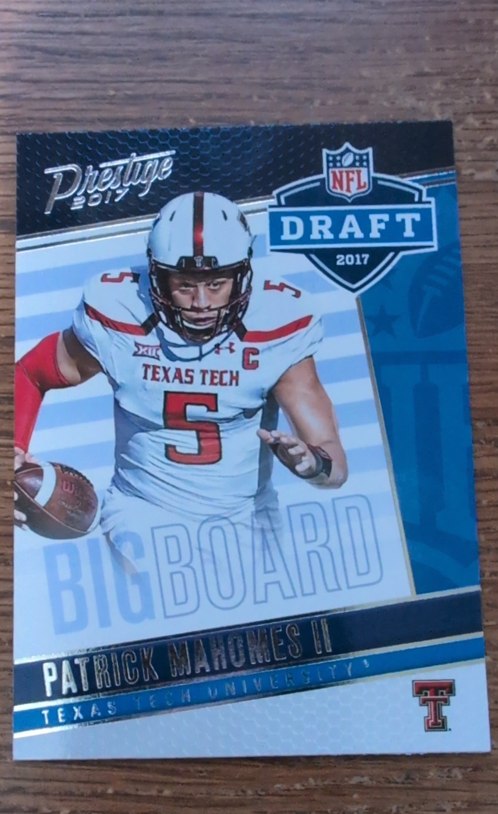 2017 Panini Prestige - Draft Big Board Patrick Mahomes II #1 (RC)