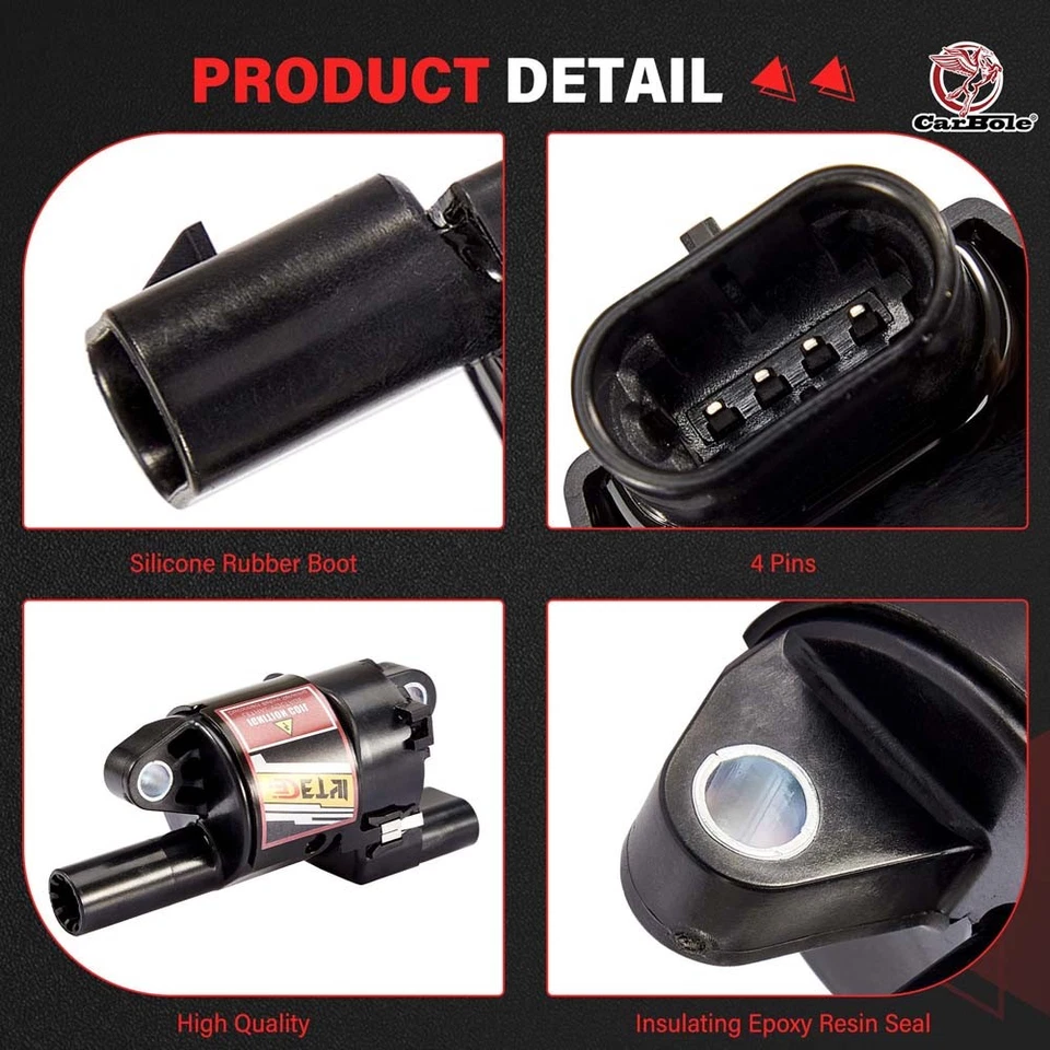 Paquete de 8 bobinas de encendido + bujía + cable para GMC Chevy Silverado 1500 Tahoe UF414 Foto 4 de 4