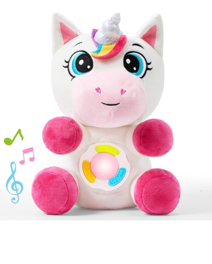 Juguete Musical Unicornio Peluche Bebé, Peluche con Música y Luz, Musical Bebé