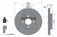 2 X Bremsscheibe Textar 92303703 FüR Suzuki Swift V