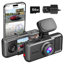 REDTIGER A6 Dash Cam Front and Rear, 4K/2.5K 1080P 5.8G Wifi  GPS Dashcam, 3 Ch