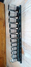 Snap-on twist-lock socket set and rail organizer