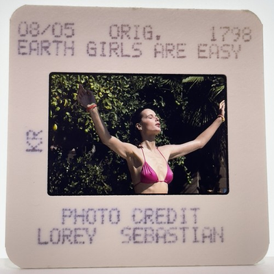 #ad #ad 35mm Slide Geena Davis in Bikini Earth Girls Are Easy 80s Movie Publicity #9 $18.95