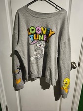 Looney Tunes Sweatshirt Bugs Bunny Tweety Daffy Duck RN117508 Retro Graphic