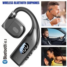 Bluetooth 5.3 Wireless Earpiece Headphones Earbuds Handsfree Headset with Mic~