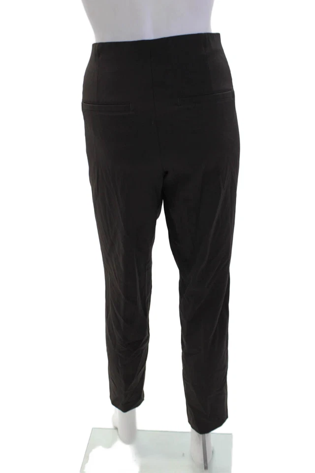 Pantalones forrados con cintura elástica texturizada marrón talla 44 EUR Cambio para mujer Foto 3 de 4