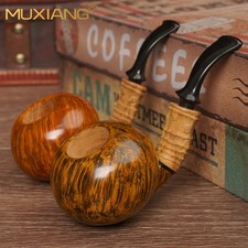MUXIANG Handmade Nasenw&auml;rmer Pfeifen Bruy&egrave;re Glatte Holz Tabakpfeife holz band