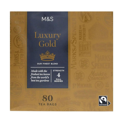 M&S Luxury Gold Premium Tea Bags 80 Pack