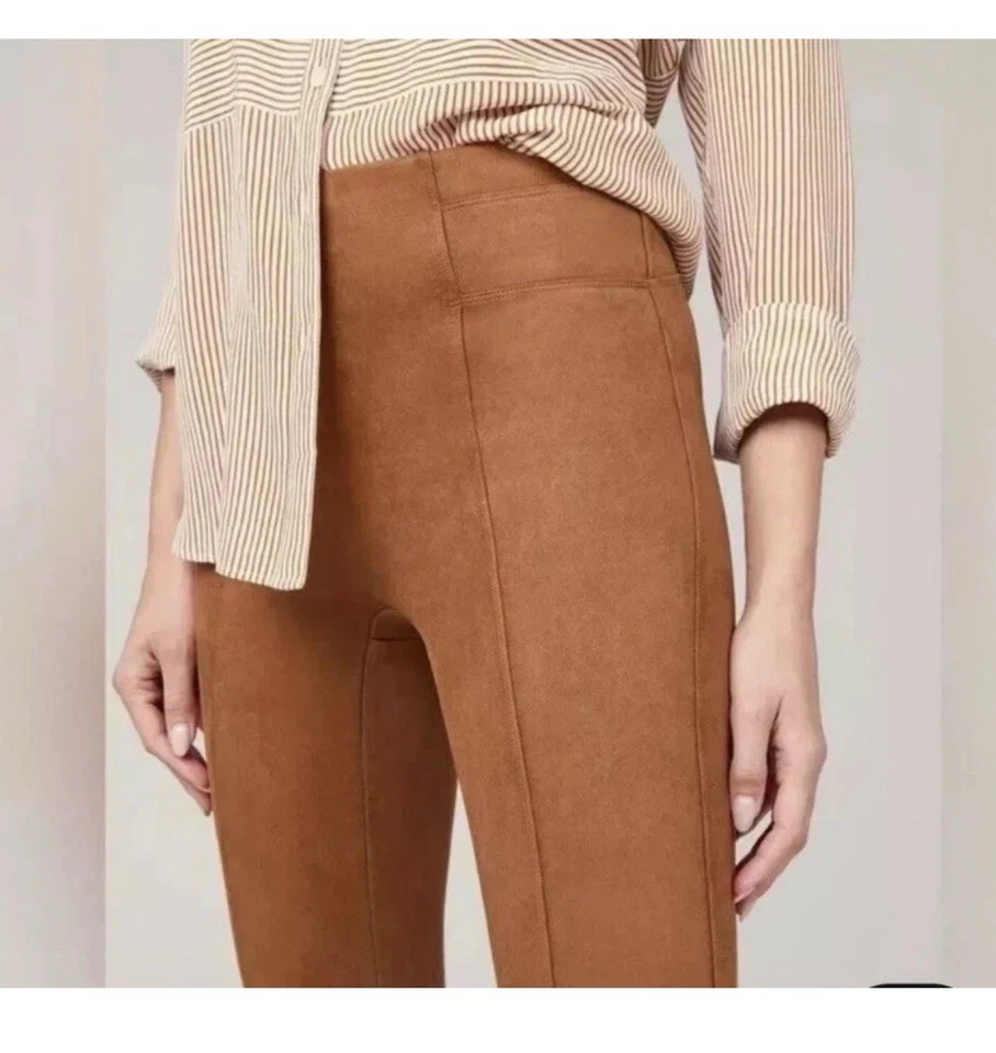 Spanx Faux Suede Leggings Rich Caramel Large NWT* BG1035-36 - Image 2 of 4