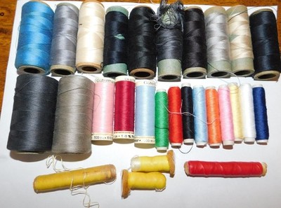 Vintage Lot of 24 Spools of Thread in  Assorted Colors Empeco Germany