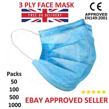 Non Surgical Masks 3 Ply Face Mask Covering Protection Mouth Nose Disposable
