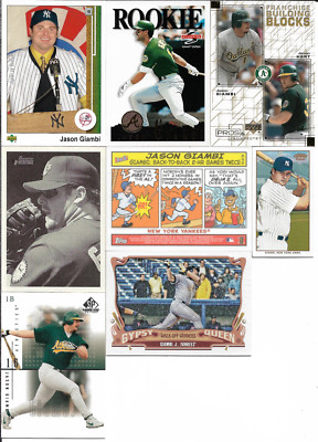 Jason Giambi 8 Card Lot with Rookie & Inserts NM