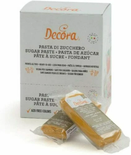 Fiori e decorazioni di zucchero oro per torte e dessert