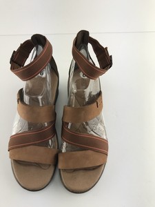 ChloÃ© 110mm Metallic Leather Open Toe Sandals in Brown (rust) | Lyst