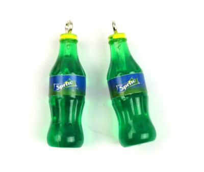 Set mit 2 Stück Coca-Cola Sprite Miniatur Flaschen Anhänger Mini Bottle Charms