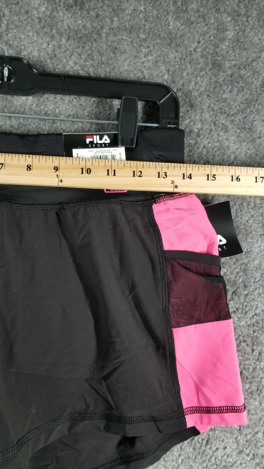 Pantaloncini Fila Donna Tg S Sport Color Block Nero Nuovi con etichette Fitness Attivo Allenamento Palestra