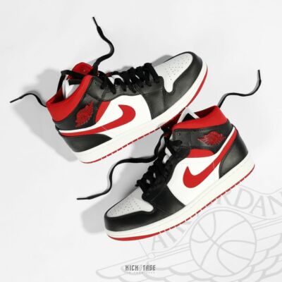 Nike Air Jordan 1 Mid Metallic Red White Black Chicago AJ1 ... Nike Air Jordan 1 Mid Metallic Red White Black Chicago AJ1 ...