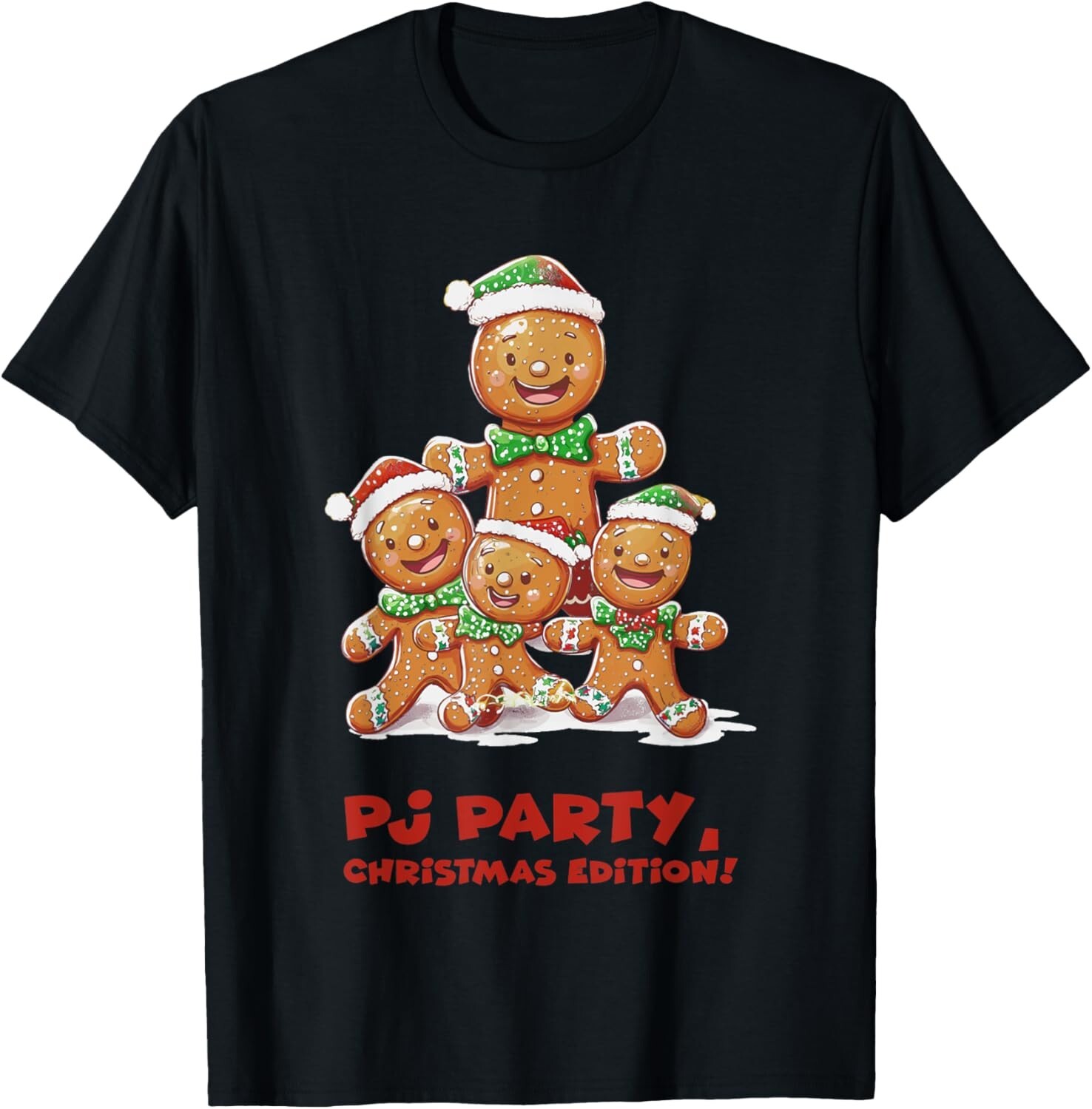 PJ Party, Christmas Edition! Cute Gingerbread Christmas T-Shirt, Hoodie