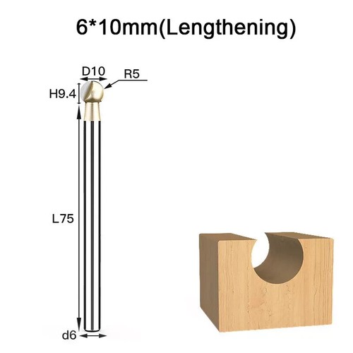 4mm-22mm Ball Router Bit Milling Cutter Woodworking Lengthening Carving Knife - Picture 16 of 21