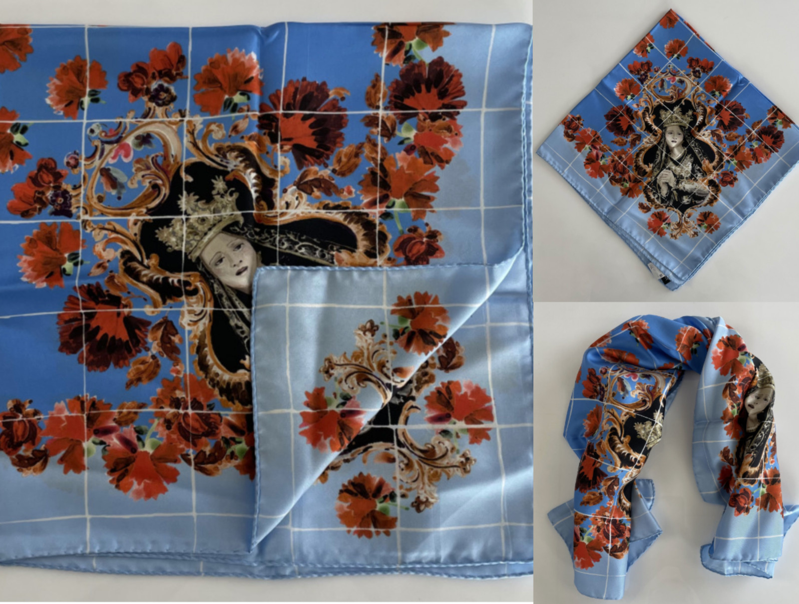 DOLCE & GABBANA Silk Scarf New