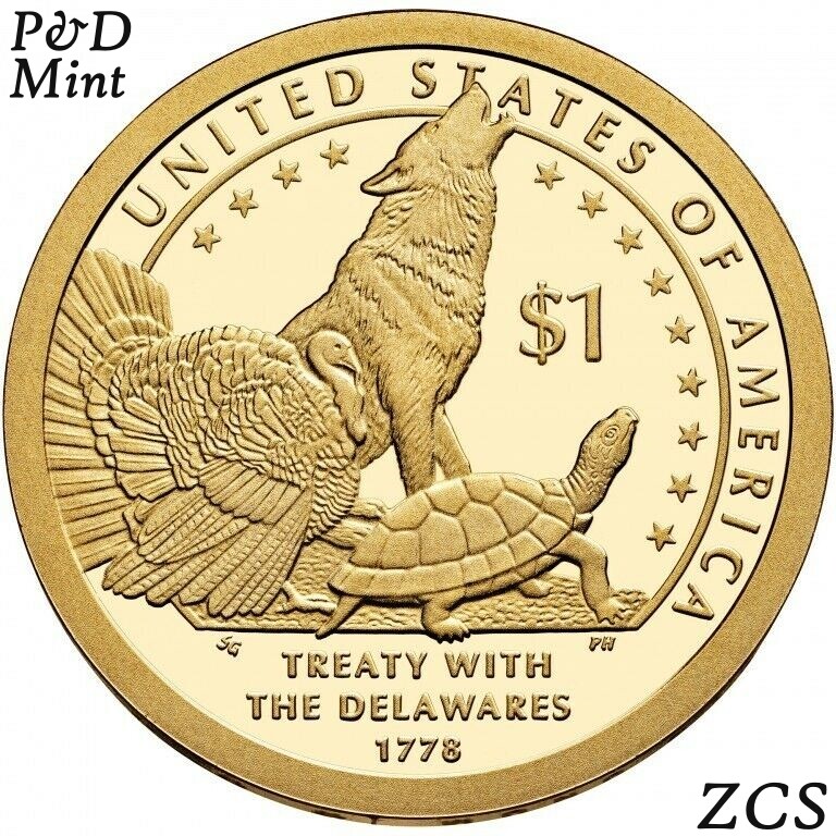 2013 P&D Native American One Dollar Coin Sacagawea Treaty With The