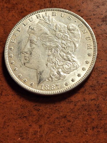 1887 Morgan Silver Dollar, Philadelphia inv05 s741l