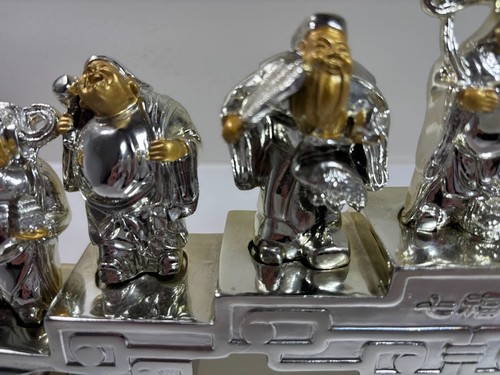 Seven Lucky God Increases your luck Auspicious ornament made of metal Good - Picture 9 of 15