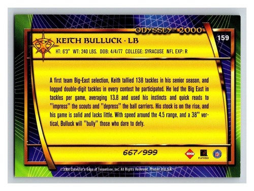 2000 Collector's Edge Odyssey SP RC /999 - Scegli uno - Riempi il tuo set (KCR) - Foto 81 di 83