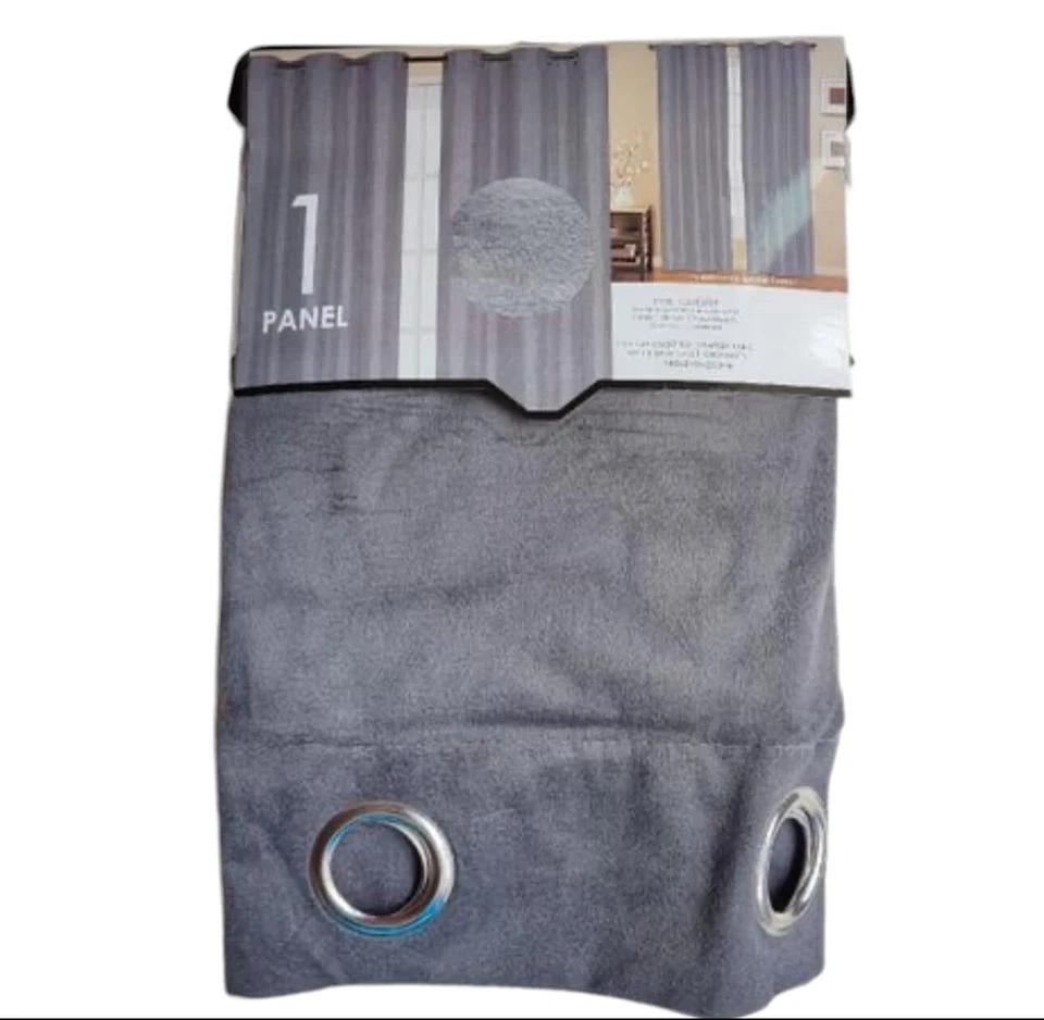 Rideaux Velours Panel 1 Gris Taille 140x240cm Neuf - Photo 1/1