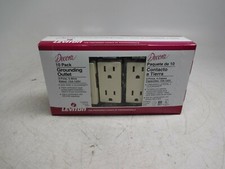Decora 10 Pack LEVITON Grounding Outlet 2 Pole 3-Wire 15A-125V 5325-AMP Almond