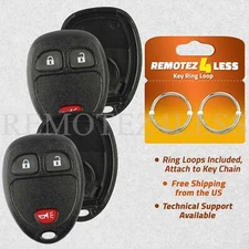 2 for Buick Cadillac Chevy GMC Keyless Remote Car Entry Key Fob Shell Case 3b