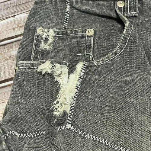 Vintage Koman Jeans Y2K Baggy Stitching Black Size 38x32(31) - Picture 9 of 11