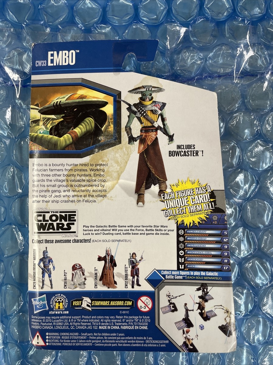 スターウォーズ　クローンウォーズ　エンボ　3.75 Star Wars Clone Wars CW33 Embo Bounty Hunter Action Figure